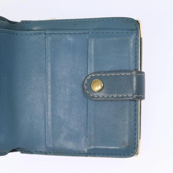 LOUIS VUITTON Suhari Compact Zip Wallet Leather Blue - Picture 8 of 15